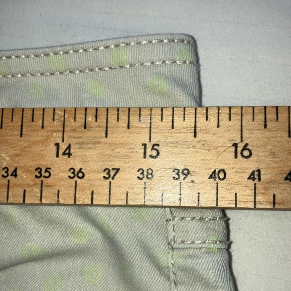 SO brand size 9 Womens pants small light yellow print dots Light Khaki Casual - Picture 11 of 16